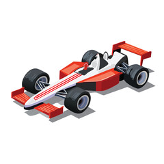 Fototapeta premium formula one technical isometric vector drawing with defined edges and modern simplicity.