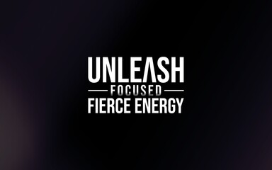 Bold text on a dark background conveys a strong motivational and inspirational theme. Simplistic but impactful, ideal for themes of empowerment, focus, and determination.