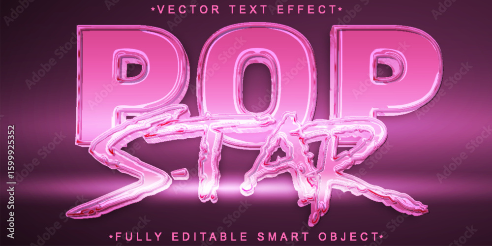 Poster glamorous pop star music fame stage performance style design vector fully editable smart object text