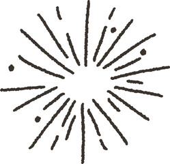 불꽃이 터지는 모양을 그린 일러스트