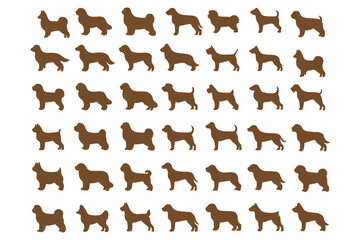dog silhouette bundle set
