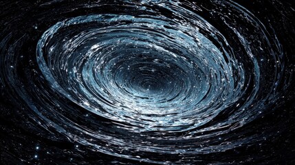 Abstract Spiral Galaxy In Space