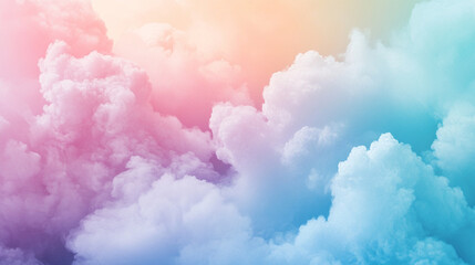 Naklejka premium Pastel cloudscape. Soft, vibrant colors