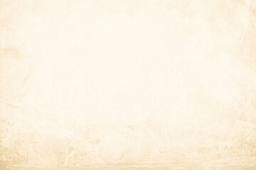 Colour old concrete wall texture background. Close up retro plain cream color cement wall background texture. Design paper vintage parchment element.