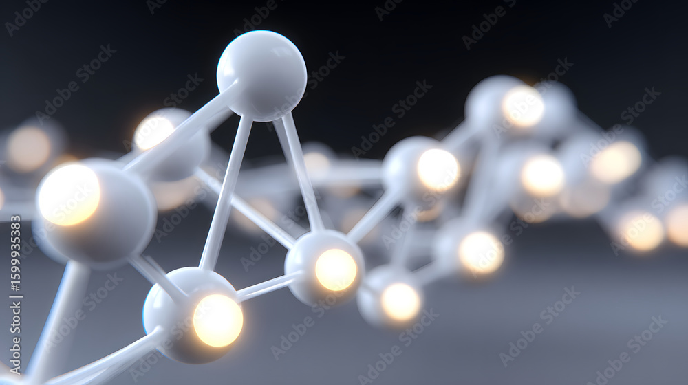 Wall mural abstract light three-dimensional luminous particles technology sense kv main visual background