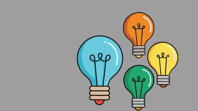 Bright innovation concept with light bulb and gear symbol vector illustration. Modern thinking drive concept.