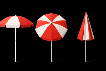 Obraz premium umbrellas standing out on a black background.