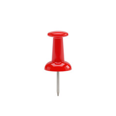 red push pin, Pin, isolated on transparent background.