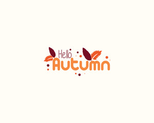 Hand-drawn autumn leaves collection and Autumn vector T-shirt design
