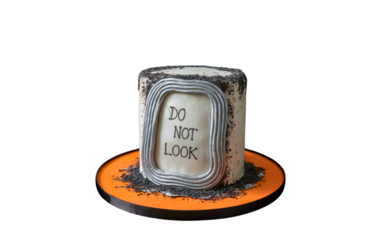 Spooky Halloween Cake with Do Not Open Message