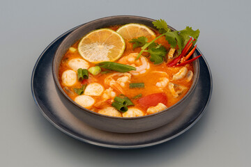 Tom Kha Kûng - Soupe thaïe de crevettes coco-citronnelle tradition thailandaise