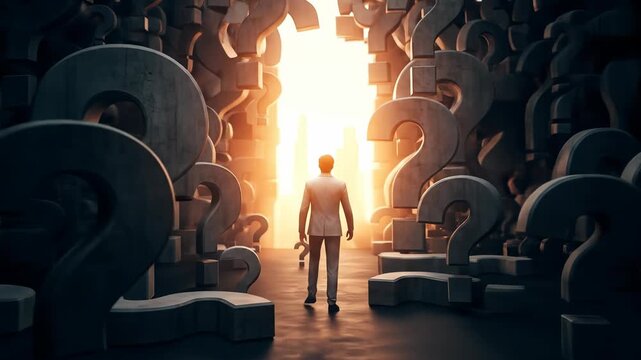 Navigating Uncertainty: A Man's Journey Through a Maze of Questions to Find Clarity and Illumination