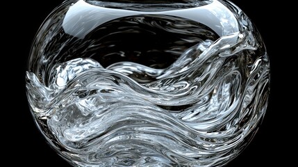 Sculptural Glass Vessel: Capturing the Essence of Fluid Motion
