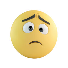 A sad emoticon with a worried expression.