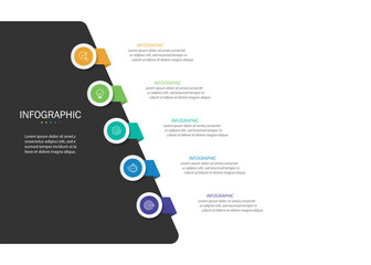  infographic timeline 5 steps template. Timeline, Business presentation. Vector illustration.