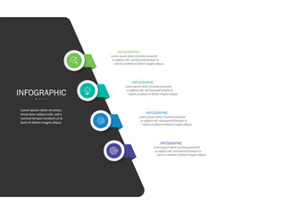  infographic timeline 4 steps template. Timeline, Business presentation. Vector illustration.