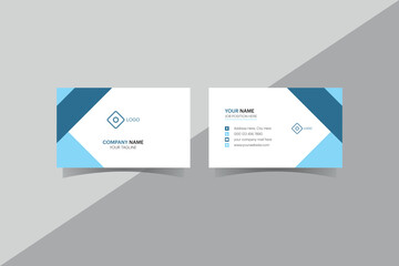 Business card blue and sky blue abstract design in eps 10.