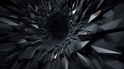 Abstract Dark Geometric Tunnel Design