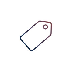 Simple Outline Tag Icon Graphic
