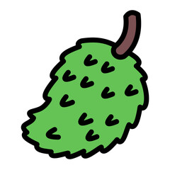 soursop fruit icon design