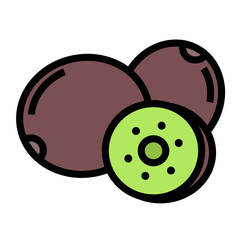 kiwi fruits icon design