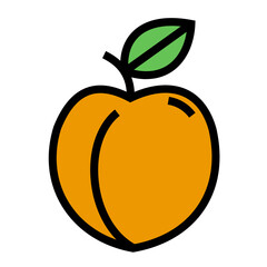 apricot fruit icon