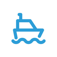 Minimal Ship Icon Set – Nautical Boat, Cruise & Sea Transport Vector Collection