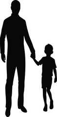 Silhouette of a Father and Son Holding Hands new 2025 trendy