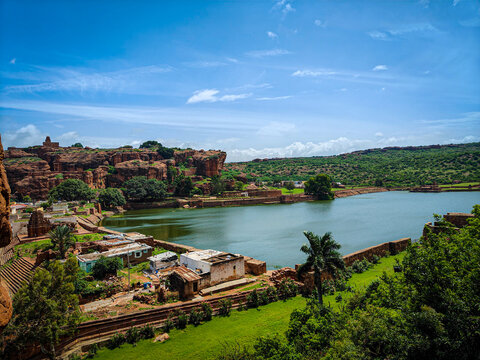 River and Mountains, Badami Chalukya, Karnataka