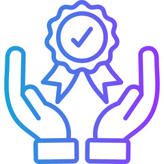 Quality Standards line gradient icon