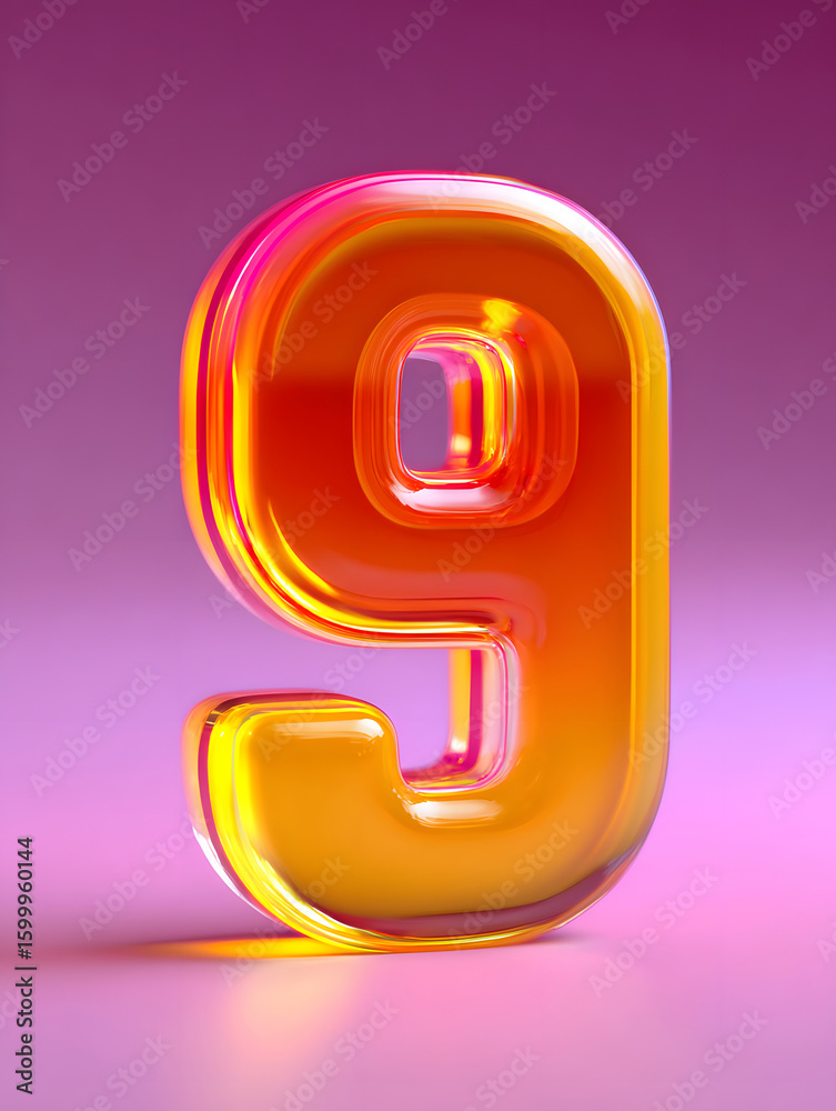 Poster 3d rendering digital font big sale event countdown concept element