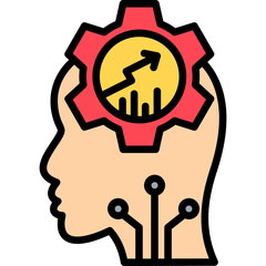 Business Intelligence lineal color icon