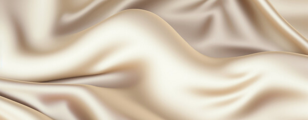 Obraz premium Elegant beige silk fabric background. Textile texture. Vector illustration