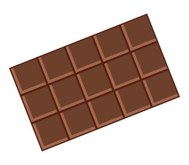 chocolate bar on white background