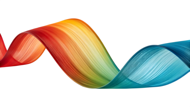 Abstract Flowing Rainbow Ribbon