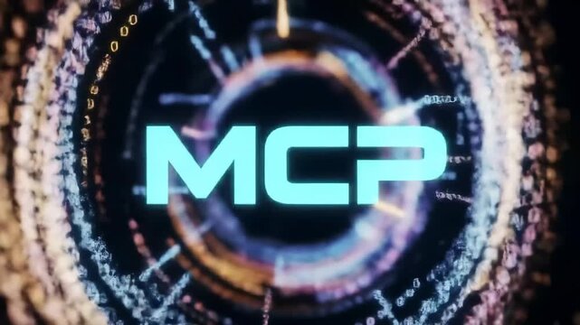 Abstract Digital Technology Background with MCP Text