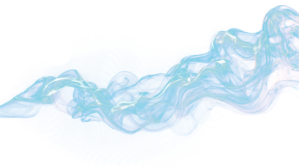 thin stream of smoke, curving like a ribbon,