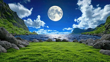 A long-haired woman is standing and brushing her teeth
