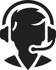 headset vector flat icon