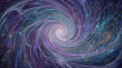 Spiral Galaxy Pattern In Deep Space