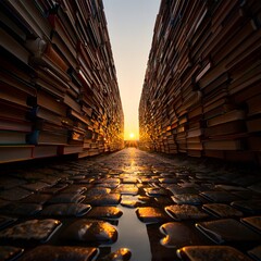 Books as Walls - Path to Knowledge and Wisdom