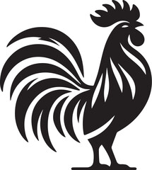 Silhouette of chicken hen vector icon