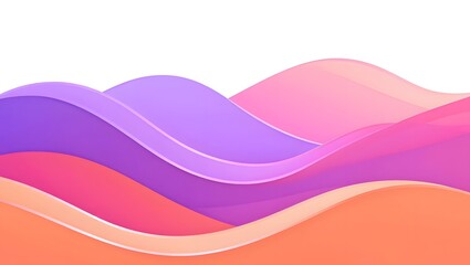 Abstract Waves in Pink, Purple, and Orange - Modern Graphic Design Element
