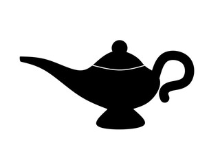 Aladdin's magic lamp vector with trendy design