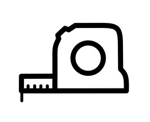 roll measurement icon vector on white background