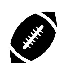 American football ball vector on white background. rugby ball icon