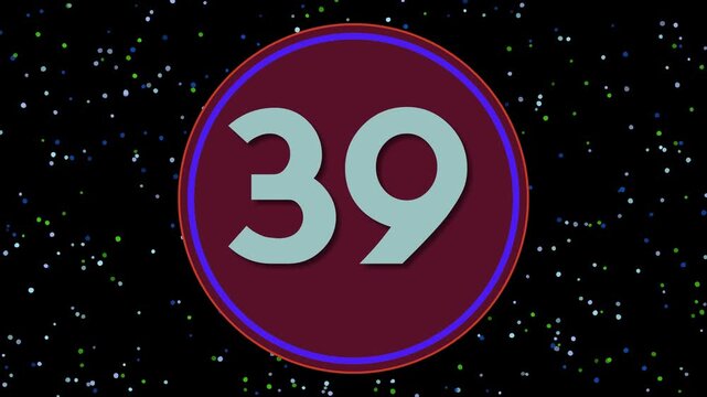 countdown timer 60 to 0 seconds animation video background for presentations and celebrations animation graphic design 1080p