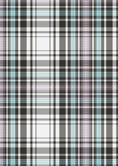 Seamless Black White Purple and Teal Plaid Pattern Texture