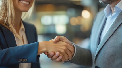 Business Handshake Deal Celebration