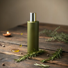 4K Mock-up Olive Oil Bottle